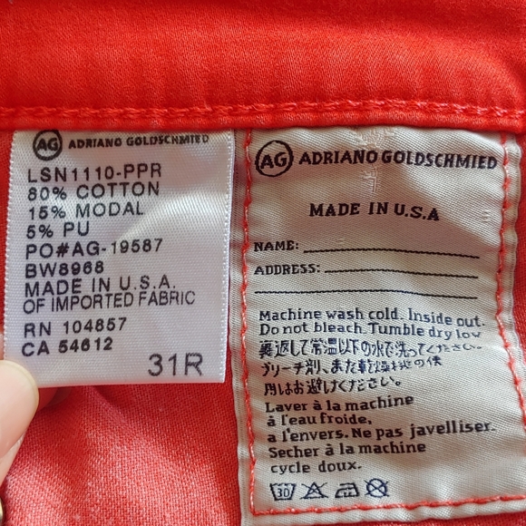 AG Adriano Goldschmied Stilt Cigarette Leg Pants Size 31R - Picture 5 of 11